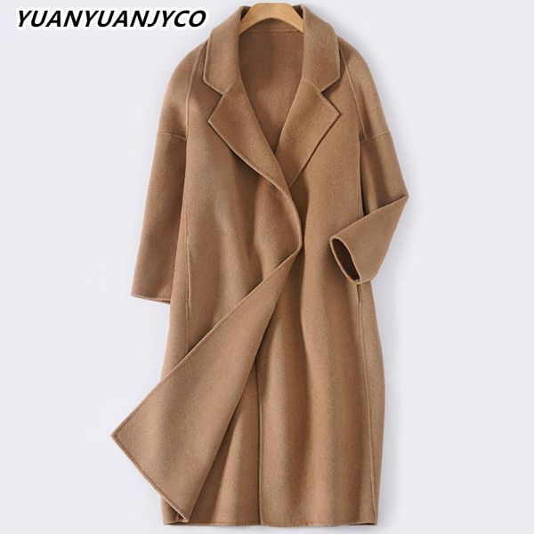 women's wool & blends yuanyuanjyco winter women long office lady 100% coat lnzdy38 fashion loose baggy turn-down collar sleeve clothes, Black
women's wool & blends yuanyuanjyco winter women long office lady 100% coat lnzdy38 fashion loose baggy turn-down collar sleeve clothes, Black