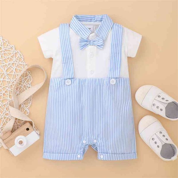 infant born baby boys romper summer short sleeve turn-down collar fake 2pcs striped rompers clothes outfits 210629, Blue
infant born baby boys romper summer short sleeve turn-down collar fake 2pcs striped rompers clothes outfits 210629, Blue
