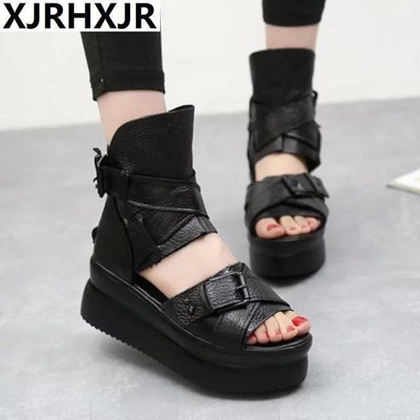 dress shoes summer genuine leather women sandals platform wedge heel fish head high heels black singles shoes11
dress shoes summer genuine leather women sandals platform wedge heel fish head high heels black singles shoes11