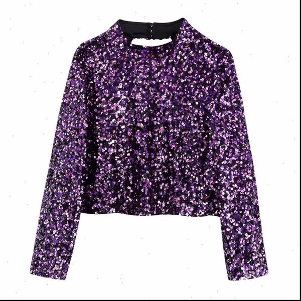 2021 women shirts stand collar sequins short blouse backless chic shirt three quarter brand femininas ls6133, White
2021 women shirts stand collar sequins short blouse backless chic shirt three quarter brand femininas ls6133, White