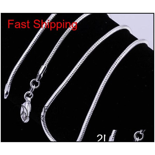 2mm 925 sterling silver snake chain necklace 16 18 20 22 24 inch chains designer necklace jewelry whole qylpxn homes2007