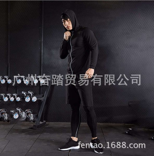 men's piece tracksuits five suit long sleeve cap quick drying breathable tight elastic clothes running autumn and winter, Gray
men's piece tracksuits five suit long sleeve cap quick drying breathable tight elastic clothes running autumn and winter, Gray