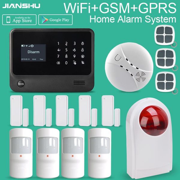alarm systems home security system work with door/window contact burglar smoke detector wireless outdoor siren
alarm systems home security system work with door/window contact burglar smoke detector wireless outdoor siren