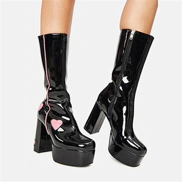 boots pxelena plus size 34-41 drop ship women split leather motorcycle mid calf block chunky heels cosplay shoes heart shaped jk, Black
boots pxelena plus size 34-41 drop ship women split leather motorcycle mid calf block chunky heels cosplay shoes heart shaped jk, Black