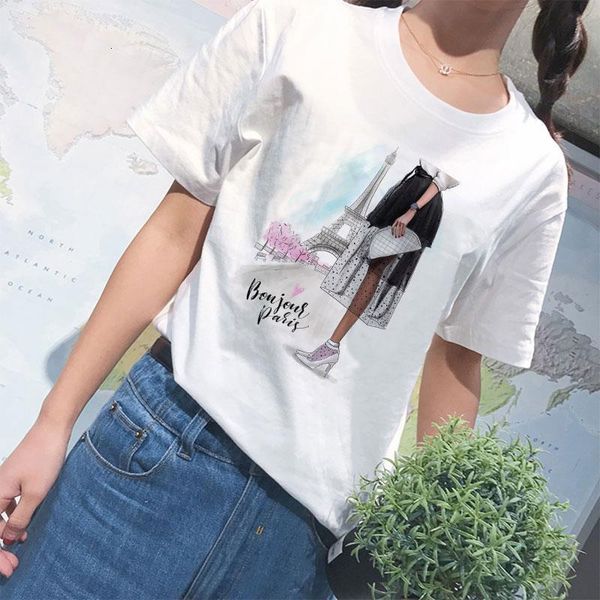 czccwd summer 2021 new thin section t shirt harajuku boniong paris female t-shirt leisure fashion streetwear printed tshirt, White
czccwd summer 2021 new thin section t shirt harajuku boniong paris female t-shirt leisure fashion streetwear printed tshirt, White