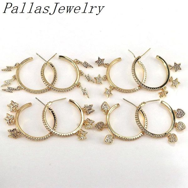 hoop & huggie 5pairs luxury cz micro pave tiny star earrings, gold plated heart / butterfly charm stud earring, Golden;silver
hoop & huggie 5pairs luxury cz micro pave tiny star earrings, gold plated heart / butterfly charm stud earring, Golden;silver