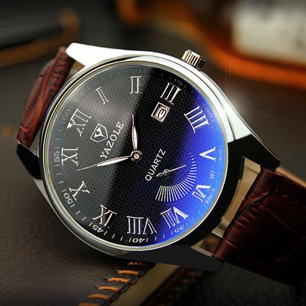 wristwatches yazole men's business calendar quartz watch waterproof real leather wrist watches fashion casual luminous for male, Slivery;brown
wristwatches yazole men's business calendar quartz watch waterproof real leather wrist watches fashion casual luminous for male, Slivery;brown