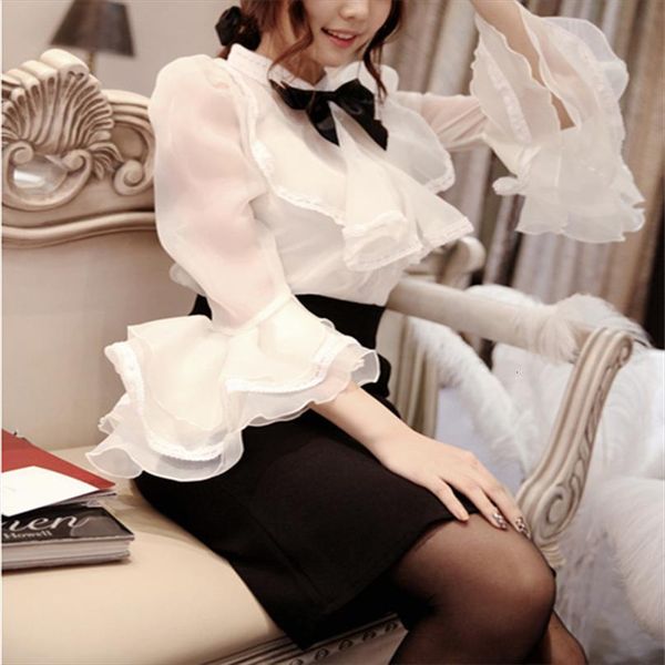 summer autumn white princess womens shirt bow ruffles lace ladies flare sleeve eugenia blusas ab904
summer autumn white princess womens shirt bow ruffles lace ladies flare sleeve eugenia blusas ab904