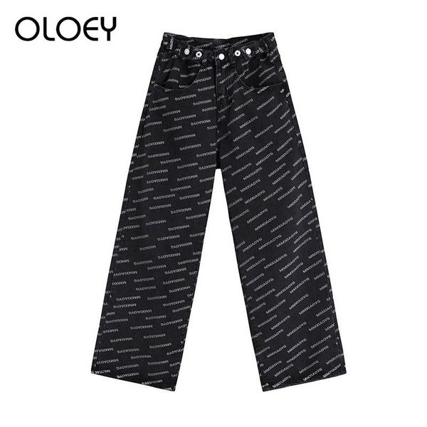 women's jeans spring ins letter printed vintage female loose wild casual high-waisted thin wide-leg pants couple straight-leg, Blue
women's jeans spring ins letter printed vintage female loose wild casual high-waisted thin wide-leg pants couple straight-leg, Blue