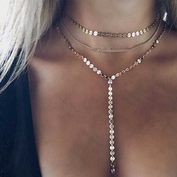 designer necklace luxury jewelry multilayer sequins rhinestone tassel pendants chain necklace choker collar women jewelry, Silver
designer necklace luxury jewelry multilayer sequins rhinestone tassel pendants chain necklace choker collar women jewelry, Silver