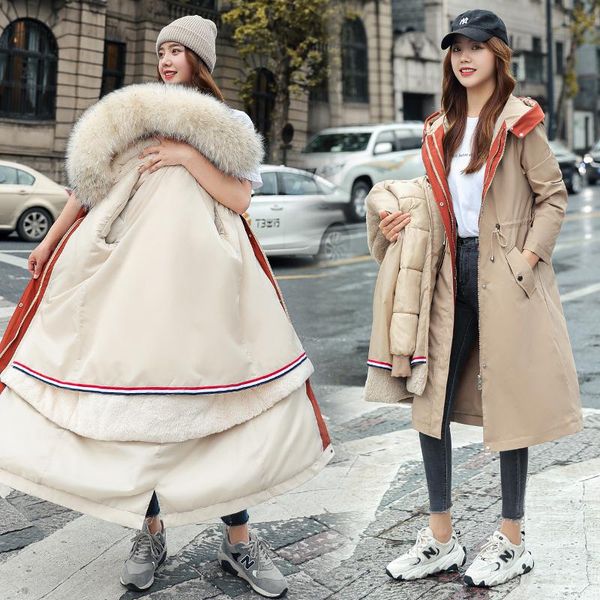 women's down & parkas big size 3xl x-long parka women 2021 winter jacket female coat fur collar hooded thick warm cotton liner lady, Black
women's down & parkas big size 3xl x-long parka women 2021 winter jacket female coat fur collar hooded thick warm cotton liner lady, Black