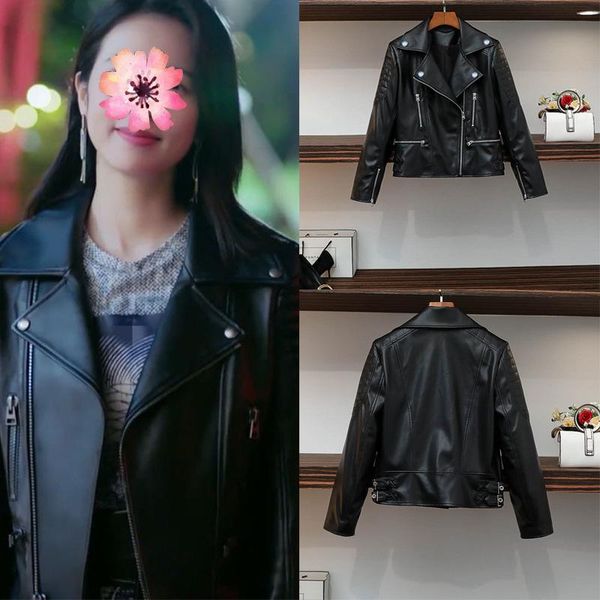 women spring autumn motorcycle faux leather jackets female black zipper basic coat lady biker jacket streetwear l 
women spring autumn motorcycle faux leather jackets female black zipper basic coat lady biker jacket streetwear l