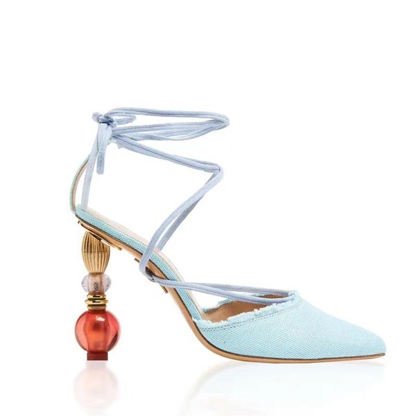 dress shoes beads string golden strange heels sandals pointed toe leg bandage lace up sandalia female ball high zapato mujer sho, Black
dress shoes beads string golden strange heels sandals pointed toe leg bandage lace up sandalia female ball high zapato mujer sho, Black