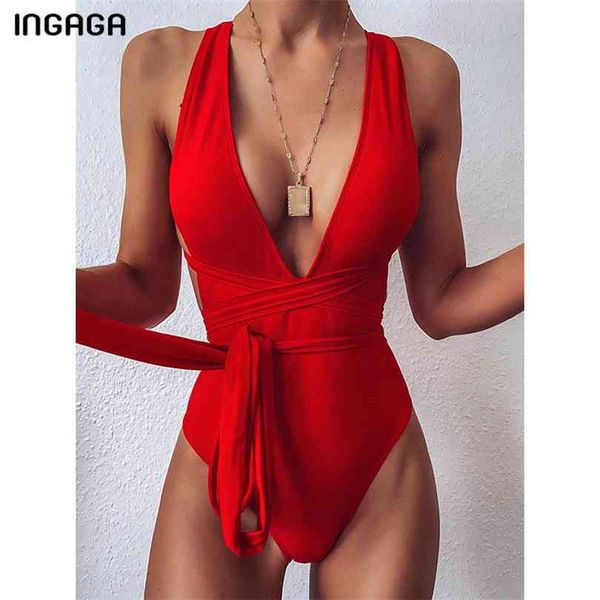 ingaga plunging swimsuit high cut swimwear women cross bandage beachwear summer backless bathing suit 210716, White;black
ingaga plunging swimsuit high cut swimwear women cross bandage beachwear summer backless bathing suit 210716, White;black