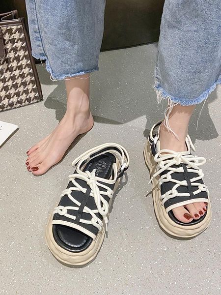 sandals all-match thick-soled increased ladies summer fashion trend casual sports, Black
sandals all-match thick-soled increased ladies summer fashion trend casual sports, Black