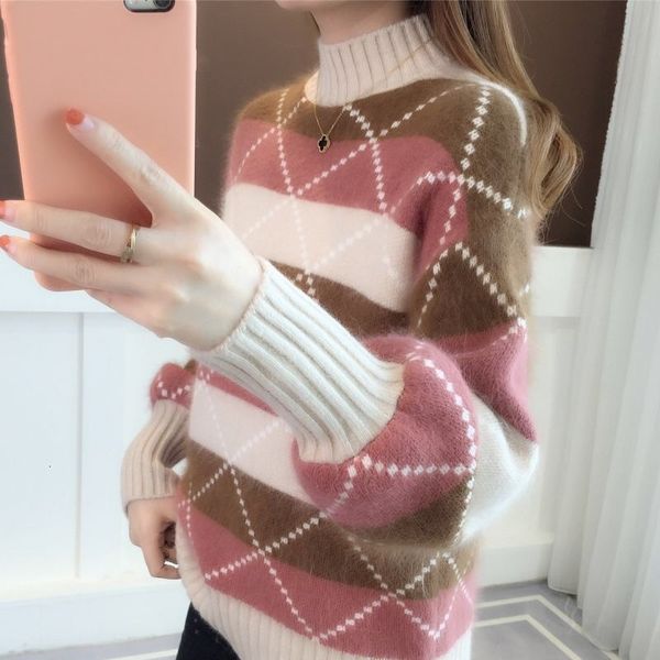 2021 new autumn winter women fashion warm pullover sweaters turtleneck long sleeve outwear plaid knitted christmas sweater 5pz4, White;black
2021 new autumn winter women fashion warm pullover sweaters turtleneck long sleeve outwear plaid knitted christmas sweater 5pz4, White;black