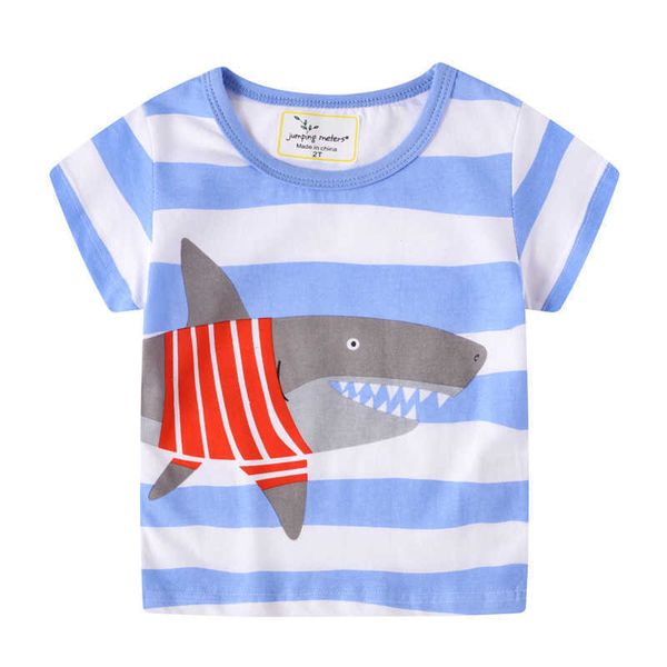 jumping meters animals baby tees for boys girls summer t shirts cotton children clothing stripe sharks 210529, Blue
jumping meters animals baby tees for boys girls summer t shirts cotton children clothing stripe sharks 210529, Blue