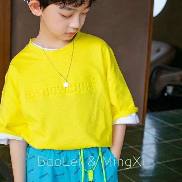 summer t-shirt mingxi new clothing 2021 children's short sleeve letter round neck pullover korean foreign, Black;white
summer t-shirt mingxi new clothing 2021 children's short sleeve letter round neck pullover korean foreign, Black;white