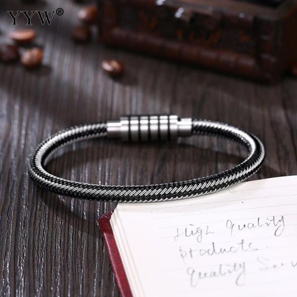 bangle black white braided bracelet steel wire bracelets magnetic buckle simple fashion wristband men stainless
bangle black white braided bracelet steel wire bracelets magnetic buckle simple fashion wristband men stainless