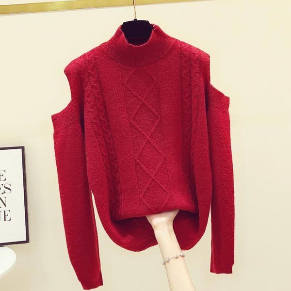 women's sweaters 2021 sweater coat knitted turtleneck autumn winter off-the-shoulder pullover girls loose all-matching red, White;black
women's sweaters 2021 sweater coat knitted turtleneck autumn winter off-the-shoulder pullover girls loose all-matching red, White;black