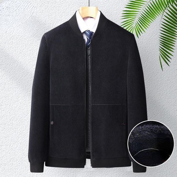 men's wool & blends 2021 spring autumn men casual thick warm coat solid color man jacket clothing male fashion b485, Black
men's wool & blends 2021 spring autumn men casual thick warm coat solid color man jacket clothing male fashion b485, Black