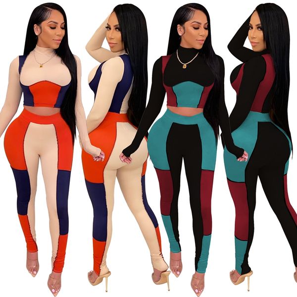 spring autumn patchwork 2 piece set women tracksuit long sleeve tee crop pants suit sports home matching sets y2k clothing, Black;gray
spring autumn patchwork 2 piece set women tracksuit long sleeve tee crop pants suit sports home matching sets y2k clothing, Black;gray