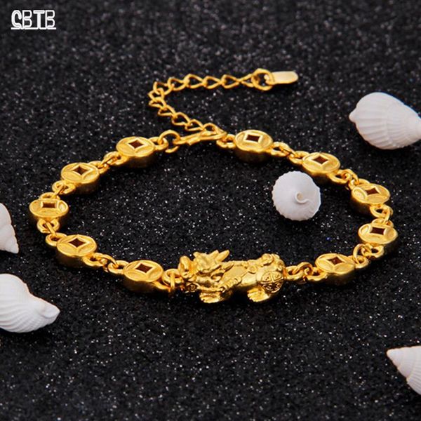 link, chain gold pixiu fengshui bracelet wealth and health good luck for men 18k luxury jewelry accessories, Black
link, chain gold pixiu fengshui bracelet wealth and health good luck for men 18k luxury jewelry accessories, Black