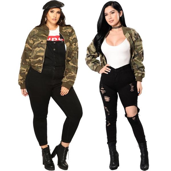 women's jackets autumn coat jacket long-sleeved zipper camouflage casual fashion ladies temperament female, Black;brown
women's jackets autumn coat jacket long-sleeved zipper camouflage casual fashion ladies temperament female, Black;brown
