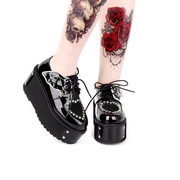 dress shoes japanese harajuku gothic punk lolita autumn winter girls thick heel platform lace-up, Black
dress shoes japanese harajuku gothic punk lolita autumn winter girls thick heel platform lace-up, Black