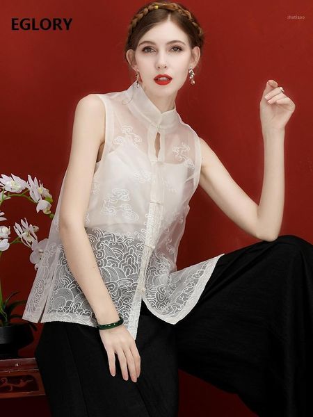 women's blouses & shirts 2021 summer fashion women organza embroidery vintage qipao button sleeveless orange white black shirt 3xl siz
women's blouses & shirts 2021 summer fashion women organza embroidery vintage qipao button sleeveless orange white black shirt 3xl siz