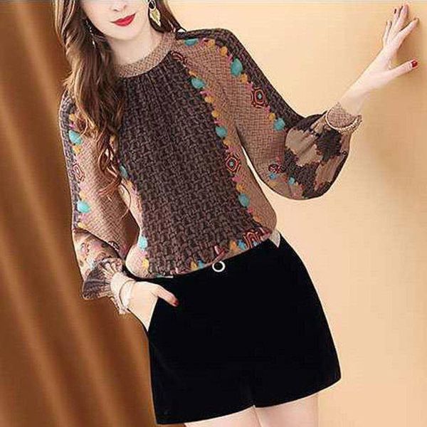 fashion printed long sleeved shirt female high collar loose lantern sleeve button design blouses pullover women spring autumn, White
fashion printed long sleeved shirt female high collar loose lantern sleeve button design blouses pullover women spring autumn, White