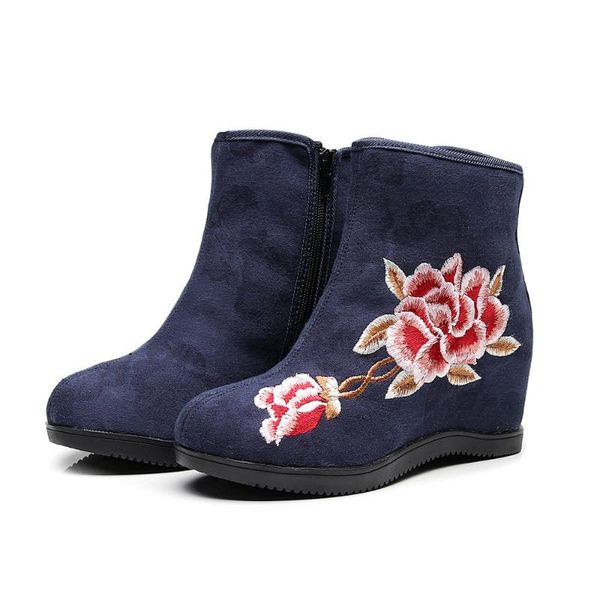 boots yourseason autumn winter ladies cotton fabric embroidery ankle shoes hidden wedge heel retro women booties platform short, Black
boots yourseason autumn winter ladies cotton fabric embroidery ankle shoes hidden wedge heel retro women booties platform short, Black