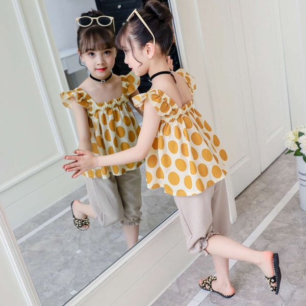 zhongda girls' new korean version suspender vest children's summer fashionable two piece suit, White
zhongda girls' new korean version suspender vest children's summer fashionable two piece suit, White