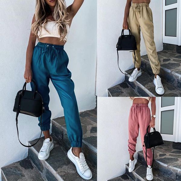 women's pants & capris 2021 women streetwear solid color elastic waist casual cargo plus size bodycon, Black;white
women's pants & capris 2021 women streetwear solid color elastic waist casual cargo plus size bodycon, Black;white