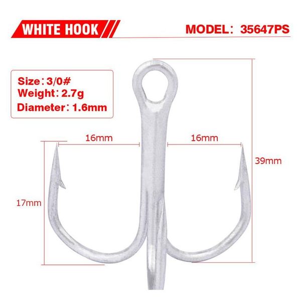 high quanlity stainless steel fish lure hook 8size treble fishing hooks with barb freshw jllyof sport77777
high quanlity stainless steel fish lure hook 8size treble fishing hooks with barb freshw jllyof sport77777