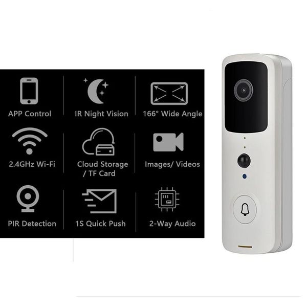 doorbells wireless video doorbell 720p 166 degree wide angle visual real-time intercom wi-fi bell 2-way talk home security camera
doorbells wireless video doorbell 720p 166 degree wide angle visual real-time intercom wi-fi bell 2-way talk home security camera