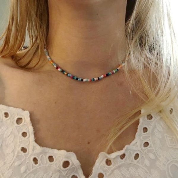 chokers women necklace for beach 2021 fashion seed beads rainbow colorful choker neck jewelry girl party gift wholesale, Golden;silver
chokers women necklace for beach 2021 fashion seed beads rainbow colorful choker neck jewelry girl party gift wholesale, Golden;silver