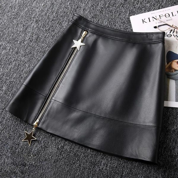 skirts high waist real genuine leather skirt women mini short bodycon pencil ladies 2021 runway front zipper miniskirt, Black
skirts high waist real genuine leather skirt women mini short bodycon pencil ladies 2021 runway front zipper miniskirt, Black