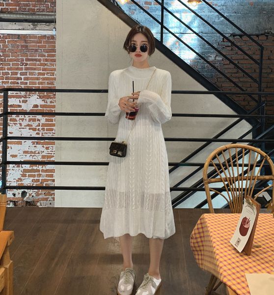 2021 new casual loose women sweater 2 piece elegant autumn winter female long knitted vestidos cjbg, Black;gray
2021 new casual loose women sweater 2 piece elegant autumn winter female long knitted vestidos cjbg, Black;gray