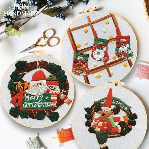 other arts and crafts diy christmas style embroidery kit santa claus stocking pattern cross stitch with hoop handmade x'mas decor coupl
other arts and crafts diy christmas style embroidery kit santa claus stocking pattern cross stitch with hoop handmade x'mas decor coupl
