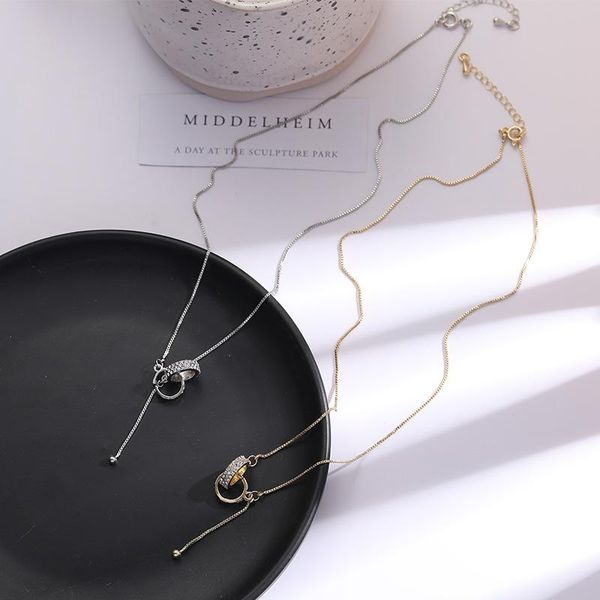 pendant necklaces necklace for women round bead flash diamond double ring women's fashion tassel net red clavicle chain neck, Silver
pendant necklaces necklace for women round bead flash diamond double ring women's fashion tassel net red clavicle chain neck, Silver
