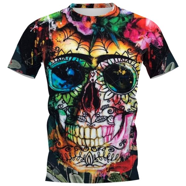 cloocl color skull art 3d printed t-shirts mens casual clothes slim short sleeve t shirts teens, White;black
cloocl color skull art 3d printed t-shirts mens casual clothes slim short sleeve t shirts teens, White;black