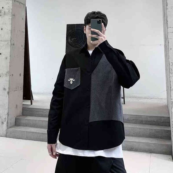 men's casual shirts men shirt blouses fashion brand shirts fabric casual classic color comfortable version loose and versatile quick-dr, White;black
men's casual shirts men shirt blouses fashion brand shirts fabric casual classic color comfortable version loose and versatile quick-dr, White;black