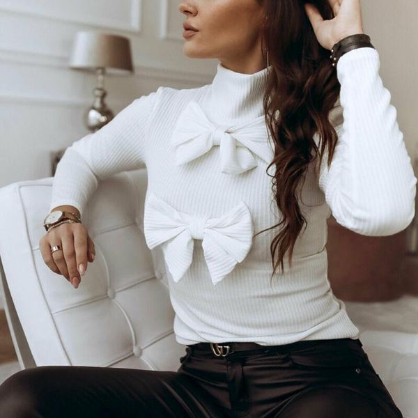 women's sweaters lady turtleneck sweater fashion ladies bow jumper shirt long sleeve pullover, White;black
women's sweaters lady turtleneck sweater fashion ladies bow jumper shirt long sleeve pullover, White;black
