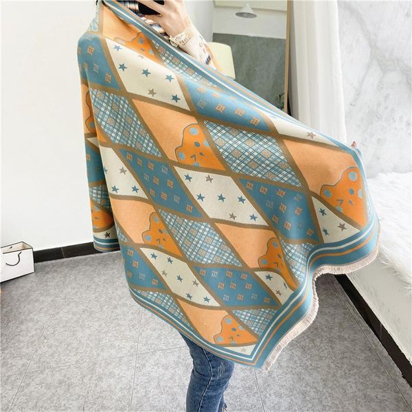 scarves 2021winter printing imitation cashmere scarf women sweet diamond plaid color matching thickening dual-use shawl, Blue;gray
scarves 2021winter printing imitation cashmere scarf women sweet diamond plaid color matching thickening dual-use shawl, Blue;gray