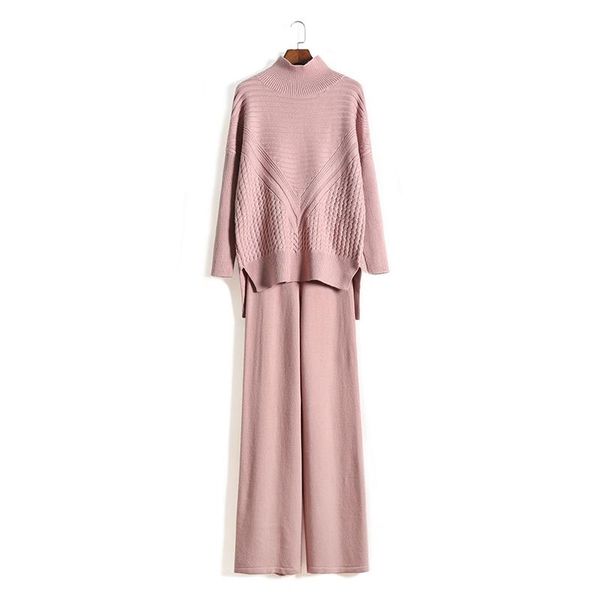 two piece dress women's cashmere knit set half high collar loose sweater wide leg pants 2 women fashion, White
two piece dress women's cashmere knit set half high collar loose sweater wide leg pants 2 women fashion, White