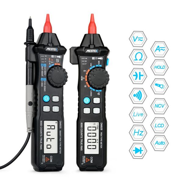 multimeters mestek digital multimeter pen pocket voltage 6000 counts style auto range/smart ncv detection dc/ac
multimeters mestek digital multimeter pen pocket voltage 6000 counts style auto range/smart ncv detection dc/ac