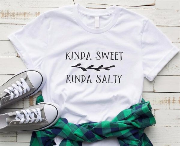 kinda sweet salty print women t shirts cotton casual funny yong girl tee hipster drop ship s 306, White
kinda sweet salty print women t shirts cotton casual funny yong girl tee hipster drop ship s 306, White