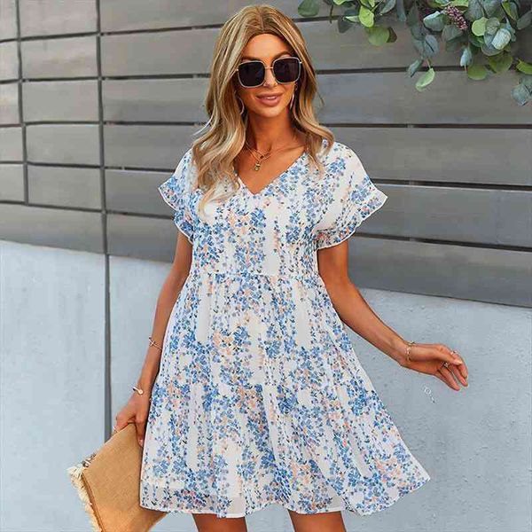 women chiffon summer dress print short sleeve v neck loose ladies casual mini dresses a-line holiday dress for female, Black;gray
women chiffon summer dress print short sleeve v neck loose ladies casual mini dresses a-line holiday dress for female, Black;gray