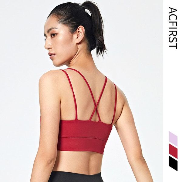 acfirst new women bras breathable red back cross padded sports bra yoga athletic gym running fitness workout sport, White;black 
acfirst new women bras breathable red back cross padded sports bra yoga athletic gym running fitness workout sport, White;black